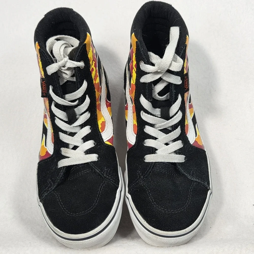 VANS Filmore Hi Flame Camo Sneakers Size 4 Youth